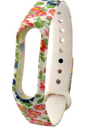 Ремешок для xiaomi mi band 2 цветы (3)