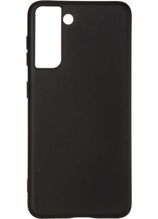 Чехол silicone case для samsung galaxy s21 / g991 бампер с микрофиброй черный