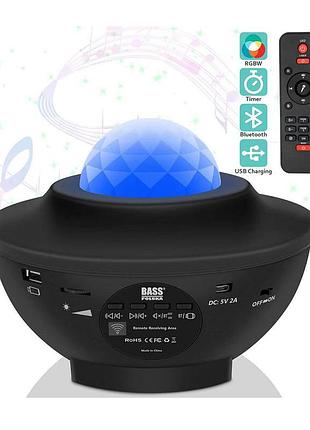 Звездный проектор с динамиком и bluetooth, светодиодный звездный дисплей bass polska bh 59311