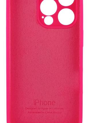 Чехол silicone case box для apple iphone 16 pro бампер soft touch с микрофиброй розовый 2