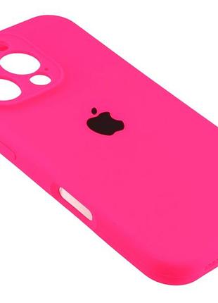 Чехол silicone case box для apple iphone 16 pro бампер soft touch с микрофиброй розовый 3
