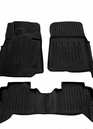 Килимки stingray 3d (4 шт, поліуретан) для mitsubishi pajero wagon iv 2006-2021 рр