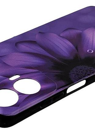 Чехол silicone case print для motorola e14 бампер с рисунком цветок 4