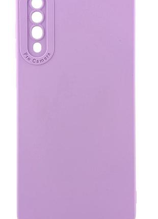 Чехол pro camera для телефона samsung galaxy a30s / a307 бампер с микрофиброй сиреневый