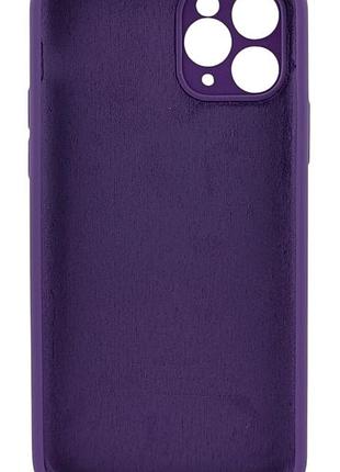 Чохол silicone case box для apple iphone 11 pro бампер soft touch з мікрофіброю фіолетовий 2