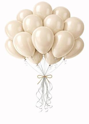Надувные шарики набор 100 шт htop balloons party 12 дюймов товары для празника дня рождения нежно-бежевый