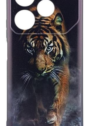 Чохол silicone case print для tecno pova 6 neo бампер із малюнком тигр