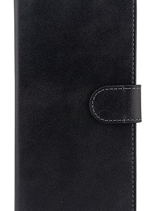 Чехол книжка leather flip для motorola g85 на магните с подставкой черный