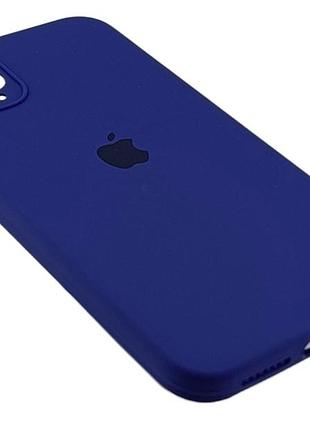 Чехол silicone case box для apple iphone 11 pro max бампер soft touch с микрофиброй темно-синий (39) 3