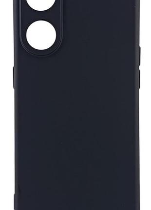 Чехол silicone case для oppo reno 8t бампер с микрофиброй черный