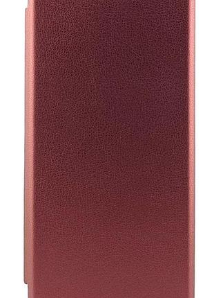 Чехол книжка premium для infinix smart 6 hd (x6512) на магните с подставкой бордовый