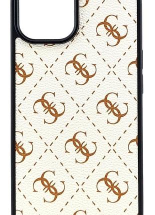 Чехол brand case для apple iphone 15 бампер guess белый