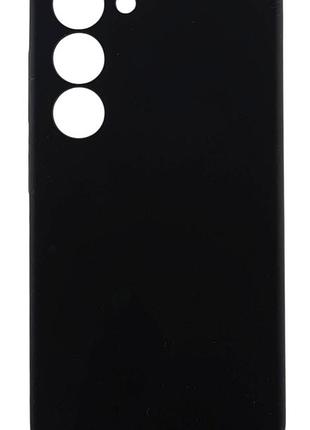 Чехол silicone cover для samsung galaxy s23 / s911 бампер с микрофиброй черный