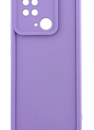 Чехол shock case для xiaomi redmi 10c бампер силиконовый сиреневый