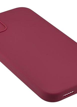 Чехол silicone case box для apple iphone 11 бампер soft touch с микрофиброй малиновый (без лого) 3