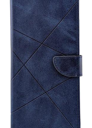 Чехол книжка business leather claps для samsung galaxy a06 / a065 на магните с подставкой темно-синий