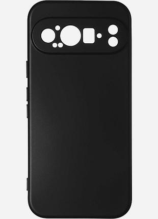 Чехол silicone case для google pixel 9 pro бампер с микрофиброй черный