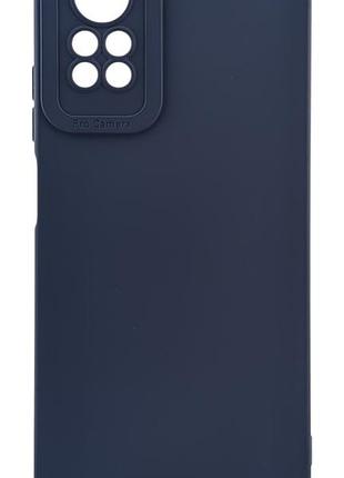 Чехол pro camera для xiaomi redmi note 12 pro 4g бампер с микрофиброй темно-синий