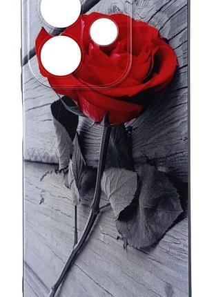 Чохол silicone case print для oppo a40m бампер із малюнком троянда