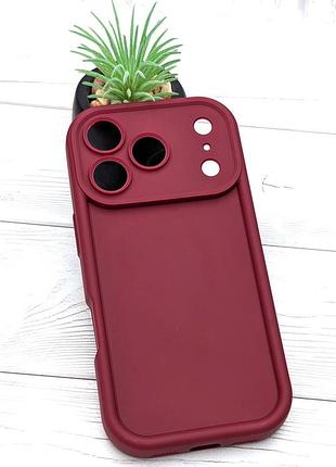 Чохол shock case для apple iphone 17 pro бампер силіконовий колір бордовий