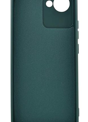 Чехол silicone case для realme c30 бампер с микрофиброй зеленый 2