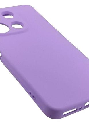 Чехол silicone case для xiaomi redmi note 13 4g бампер с микрофиброй сиреневый 3