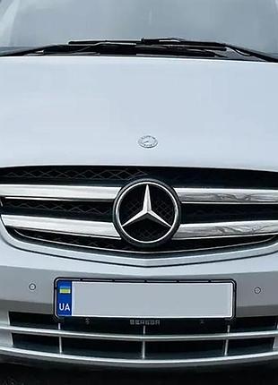 Накладки на кант решетки 2010-2015 (нержавейка) для mercedes vito w639