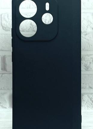 Уценка !!!! чехол silicone case для xiaomi redmi note 14 4g global (код модели 24117rn76g / 24117rn76o) бампер черный (уценка)