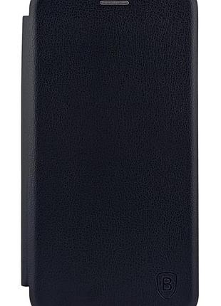 Чехол книжка premium для samsung galaxy s24 plus на магните с подставкой черный