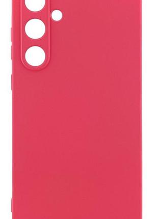 Чехол silicone case для samsung galaxy a55 5g / a556 бампер плотный с микрофиброй коралловый