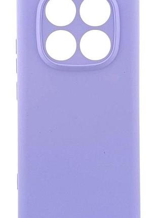 Чехол silicone case для poco x7 бампер с микрофиброй lilac
