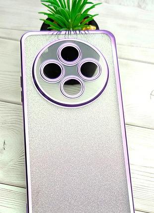Чехол luxury case для xiaomi redmi 14c бампер силиконовый ombre блестки фиолетовый