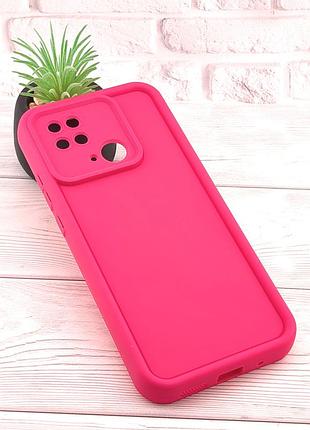 Чехол shock case для poco c40 бампер силиконовый розовый
