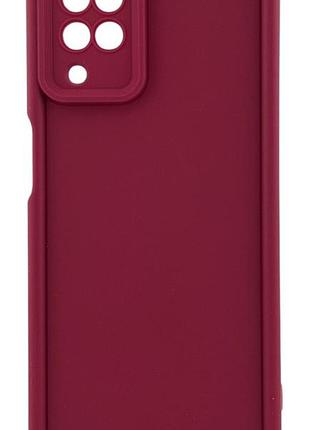 Чехол shock case для samsung galaxy m12 / m125 бампер силиконовый бордовый