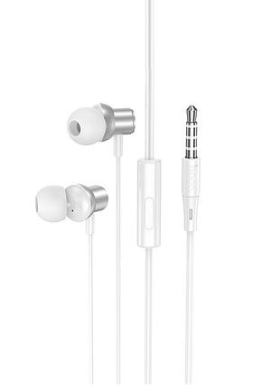 Наушники hoco m110 вакуумные encourage metal universal 3.5mm silver-white