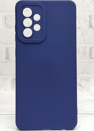 Чехол tpu pro camera для samsung galaxy a52s/ a528 бампер с микрофиброй темно-синий