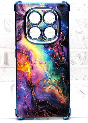 Чехол luxury case для xiaomi redmi note 14 pro 5g бампер силиконовый с рисунком