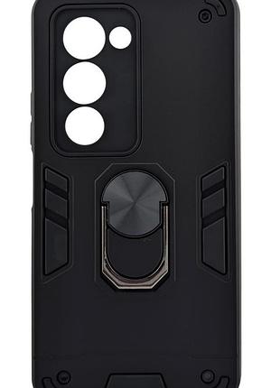 Чехол armored ring для xiaomi redmi 15 4g eu (eu version код модели 25062rn2de) 171mm противоударный с подставкой кольцо черный