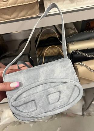 Сумка diesel, сумка дизель, кросс боди, брендовая сумка, сумка на плечо, сумка через плечо серый