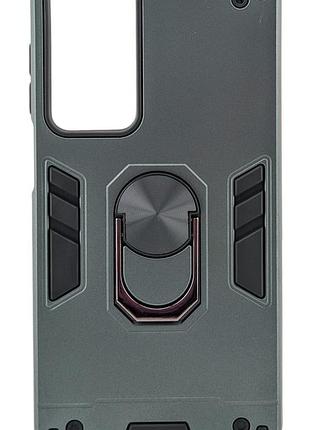Чехол armored ring для samsung galaxy a16 / a165 противоударный с подставкой кольцо зеленый