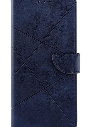 Чехол книжка business leather claps для samsung galaxy a26 / a266 на магните с подставкой темно-синий