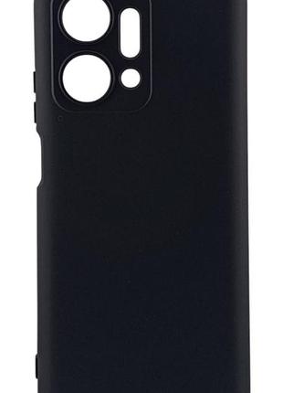 Чехол silicone case для honor x7a (rky-lx1, rky-lx2, rky-lx3) бампер с микрофиброй черный