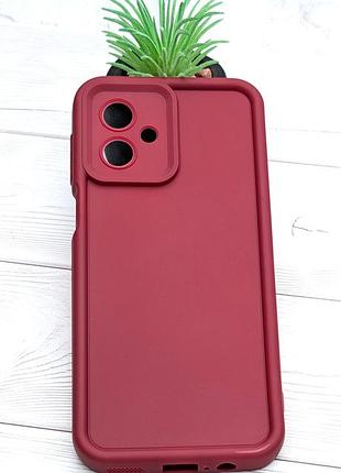 Чехол shock case для motorola g54 бампер силиконовый бордовый