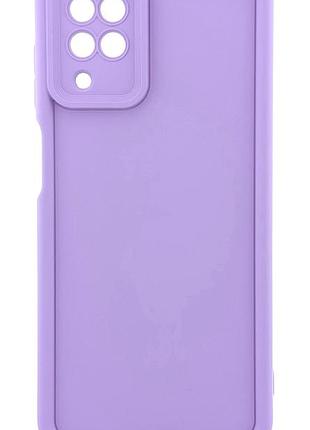 Чехол shock case для samsung galaxy m12 / m125 бампер силиконовый сиреневый