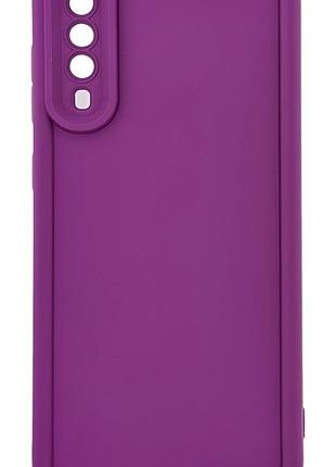 Чехол shock case для телефона samsung galaxy a50 / a505 бампер силиконовый фиолетовый