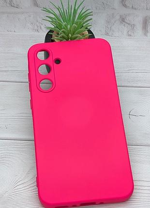 Чехол silicone case box для samsung galaxy a35 5g / a356 бампер с микрофиброй розовый