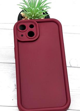 Чохол shock case для apple iphone 13 бампер силіконовий колір бордовий