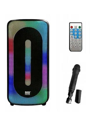 Портативная bluetooth колонка с радио, микрофоном и караоке bass polska bh 15945