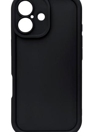 Чехол shock case для apple iphone 16 бампер силиконовый цвет черный