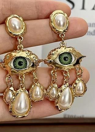 Сережки в стилі модного дому schiaparelli (скіапареллі)